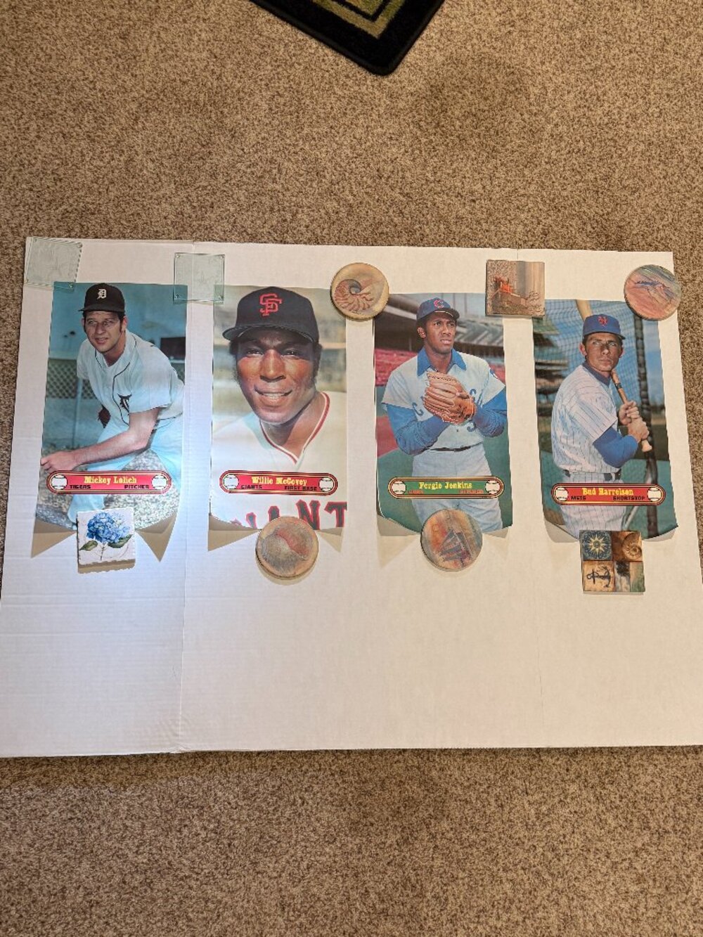 1972 Topps TCG Poster Cards (37) Seaver Mays Rose Killebrew Vintage Baseball HOF - Picture 6 of 6